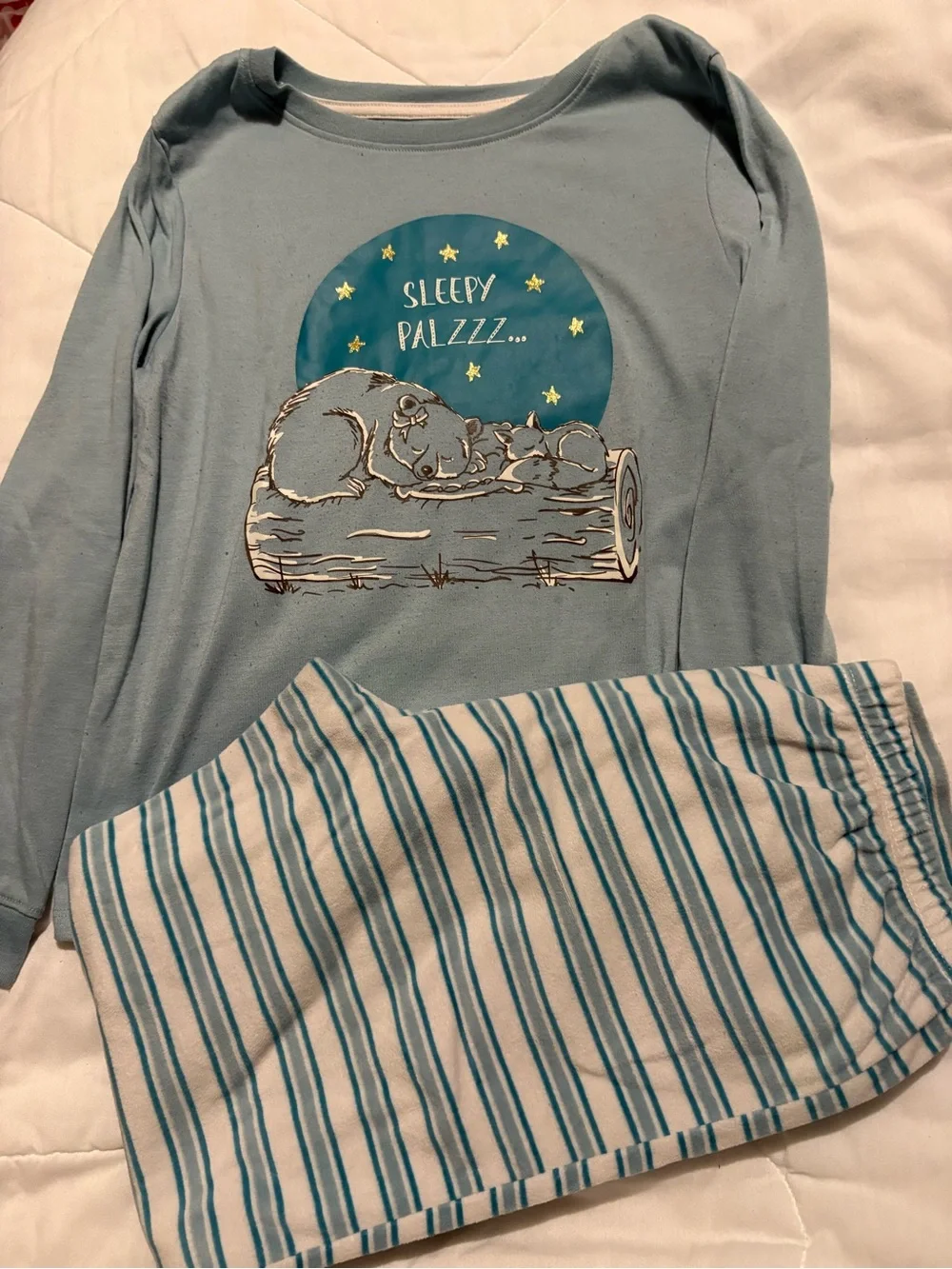 No Boundaries Kids Pancake & Sleepy Palzzz Pajama Sets- Purple & Teal